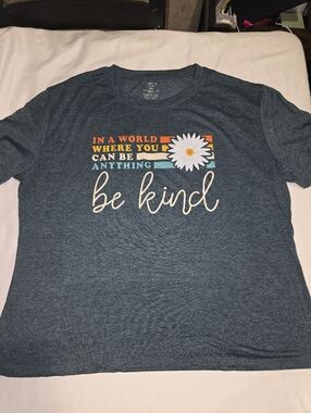 SHEIN Curve Heather Blue/Green/Gray 4XL Crew Neck Tee